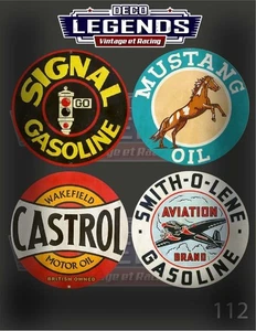 Stickers Autocollant Vignette decal Avion Castrol Oil Vinyle mustang Gas déco - Picture 1 of 1