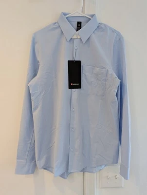 NWT Lululemon Commission Long Sleeve Shirt Windmill Blue Men's M Medium - Image 1 of 4