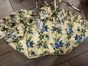 Longaberger SMALL PICNIC Basket Liner - Trellis Rose Yellow - Picture 1 of 1