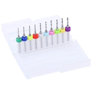1,1-2,0 mm Hartmetall CNC Bohrer 1/8 Schaft Gravierfräse Micro Set Spitze Spira... - Bild 1 von 6