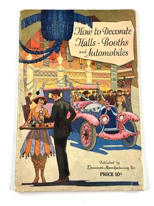 Antique 1923 Dennison Halloween How to Decorate Halsl & Automobiles Boogie Book - Picture 1 of 15