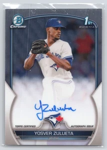 2023 Bowman Chrom #CPA-YZ Yosver Zulueta Prospect Autogramme - Bild 1 von 2