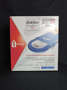 Iomega Ultra Slim Zip 250 MB USB Powered External Drive Open Box - Photo 1/10