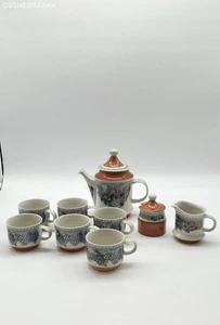 Juego de té Goebel Borgoña floral vintage Alemania Occidental, 9 piezas - Imagen 1 de 12