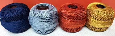 Lot of 4- 50 Gram Balls DMC #3 Needlepoint Floss Crochet Thread -147 Yards Each - Image 1 of 4