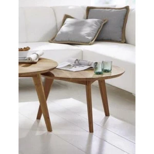 Beistelltisch Couchtisch Tisch LN2063 Wildeiche massiv rund 70 cm Vorrätig!! - Bild 1 von 1
