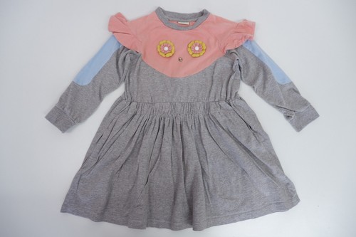 Abito da bambina Fendi età 4 anni grigio mostro rosa manica lunga