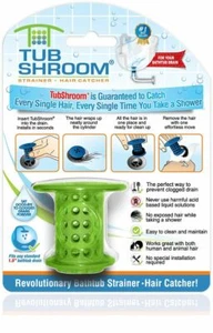 TubShroom® (grün) revolutionärer Haarsieb Snare Trap Catcher für Duschwanne - Bild 1 von 10