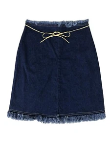 Wrap Around Skirt By Wrapper Blue Dress Made In The USA Womens Size Large - Picture 1 of 12