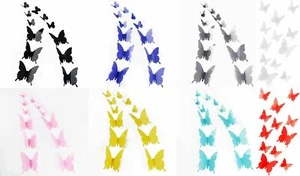 3D Schmetterlinge - Wandtattoos Wandsticker Aufkleber Dekoration Deko 12 Stück - Bild 1 von 9