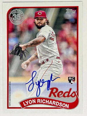 2024 Topps Update Lyon Richardson Auto 1989 35th Anniversary Reds - Image 1 of 2