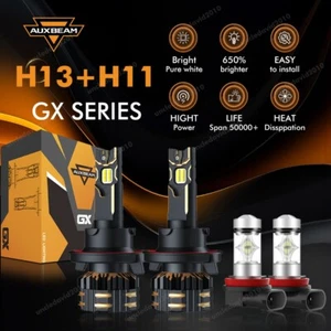 Combo de faros LED AUXBEAM H13 9008 + H8 H11 para Chevy Cruze 2011-2015 - Imagen 1 de 12