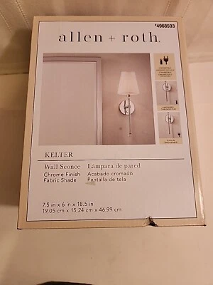 Wall sconce polished chrome allen + roth ketler - Image 1 of 4