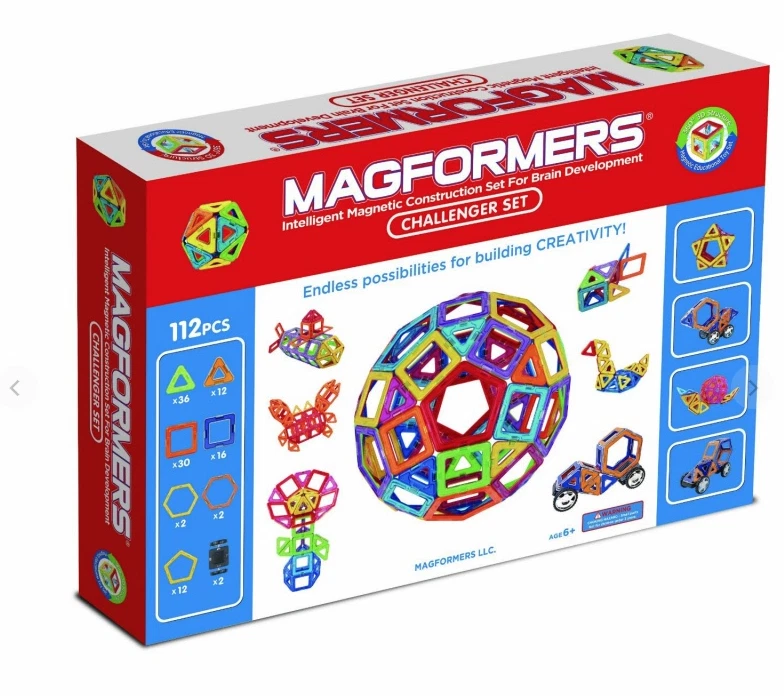 MAGFORMERS 63077 Magnetic Construction Shape 112 Pieces -  Multicolor - Image 1 of 1