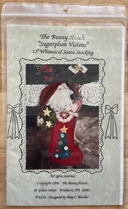 The Bunny Hutch Sugar Plum Visions 13” Whimsical Santa Stocking Pattern - Picture 1 of 2