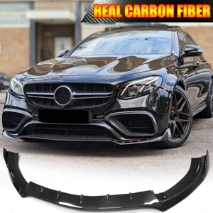 Fits Mercedes Benz W213 S213 E63 16-20 REAL CARBON Front Bumper Lip Spoiler - Bild 1 von 15