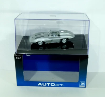 Autoart 1/43 Chevrolet Corvette Stingray 1959 Concept Car Silver 51001 Boxed J3 - Image 1 of 4