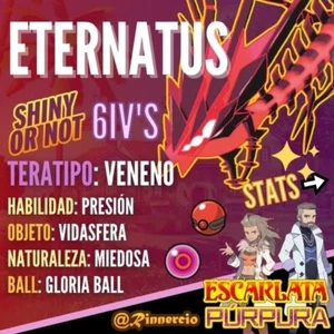 Eternatus "Shiny or not" 6Ivs Pokemon Escarlata y Púrpura 🍇🍊✨ - Picture 1 of 3