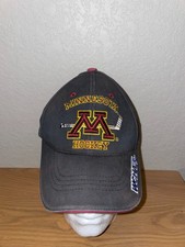 Y2K NCAA Minnesota Hockey Golden Gophers Gray Hat Headwear 2000s