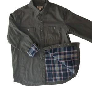Duluth Fire Hose Flannel Lined Limber Jac Shirt Jacket Green Men's Size XLT Tall - Picture 1 of 8