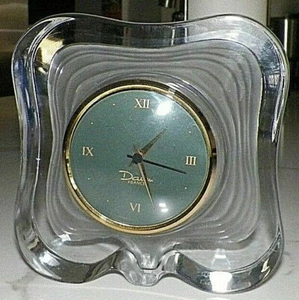 Daum Crystal Mantel/Desk Clock - Thor - Picture 1 of 4
