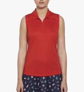 PGA TOUR Damen Airflux ärmelloses Golf Poloshirt rot/XXL neu mit Etikett - Bild 1 von 6
