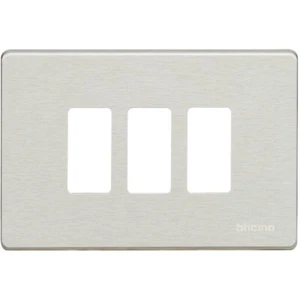 PLACCA 3 POSTI ALLUMINIO OXIDAL BTICINO MAGIC 503/3/X A SCATTO - Foto 1 di 1
