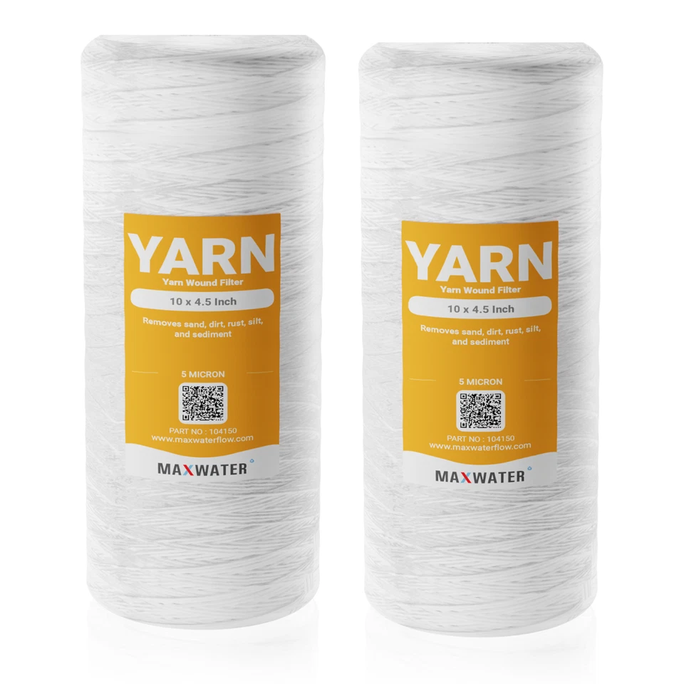 10"x4.5" String Wound Sediment Whole House Water Filter,Hard Well WVO Biodiesel - Image 1 of 4