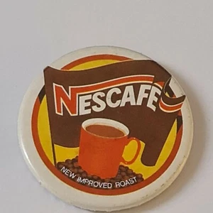 Nescafe New Improved Roast 2" Metal Pin Badge With Metal Back Used - Picture 1 of 4