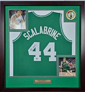 Boston Celtics Framed Brian Scalabrine 32x35 , Green Jersey BECKETT COA - Picture 1 of 3