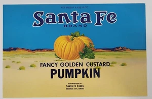 LABEL Can Santa Fe Indian Arkansas City Pumpkin - Picture 1 of 1