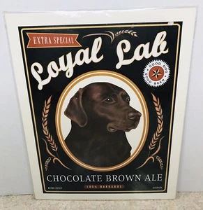Retro Pets Dog Art Print - 10"x8" - Krista Brooks - Labrador - Loyal Lab - Brown - Picture 1 of 2