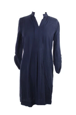 Nuevo camisero Studio M azul marino de sarga XS $98 Foto 1 de 3