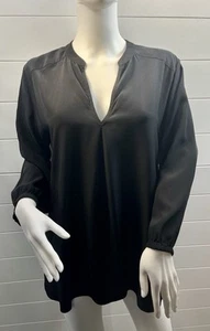 Blusa Amanda Uprichard 100% Seda Talla Med Negra Minimalista Cápsula Armario - Imagen 1 de 10