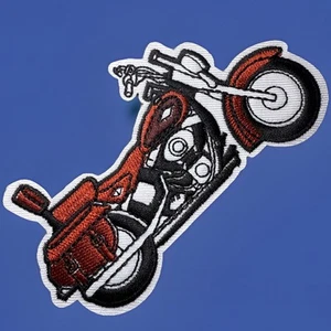 🔥 Harley Davidson Motorcycle 4.5” Embroidered Iron On Patch Biker MC Black - Picture 1 of 4