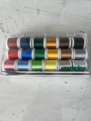 Sealed New Madeira 100% Rayon Embroidery Thread - 18 Spools 200m each - Image 1 of 4