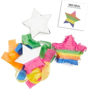 3 Mini Rainbow Star Pinatas for Kids Birthday Party Cinco De Mayo Craft Kit DIY - Picture 1 of 7