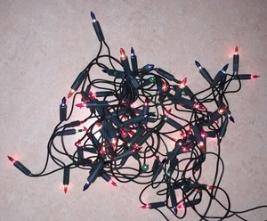 Guirlande Électrique Lumineuse Noël 50 ampoules  clignotante 49 - Picture 1 of 4