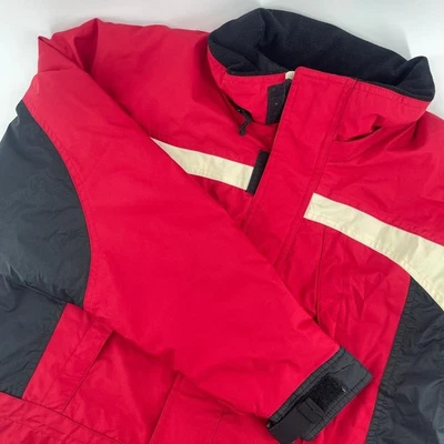 Obermeyer Chaqueta de Esquí Abrigo de Invierno Bolsillos Aislados Rojo Negro Junior's 18 Foto 1 de 4