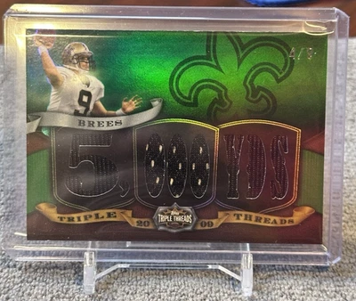 2009 Topps Triple Threads Drew Brees 5000 Yards Game-Worn Jersey Patch /9 Saints - Image 1 of 4