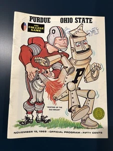 1969 Ohio State gegen Purdue Football offizielles Programm Woody Hayes Rex Kern Jack Tatum - Bild 1 von 7