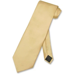 Vesuvio Napoli NeckTie Solid GOLD Color Mens Neck Tie - Picture 1 of 2