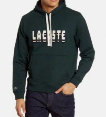 Lacoste Men's Hooded 3D-Lettering Cotton Blend Fleece Sweatshirt Size 4XL - Image 1 of 4