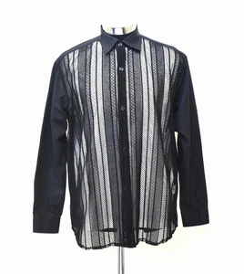 Mfpen Generous Lace Shirt Black Cotton S Long Sleeve SS - Picture 1 of 6