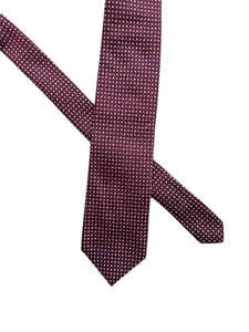 Brooks Brothers Krawatte Herren weinrot weiß italienischer Rautenmuster Seide hergestellt in den USA - Bild 1 von 2