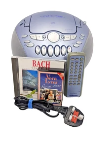 Sony CFD-E75L Ghettoblaster Stereo tragbar CD Kassette Band Radio Tuner AM FM blau - Bild 1 von 24