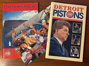 Lot of 3 Detroit Pistons media guides: 1988/89, 1989/90, & 1991/92 - Picture 1 of 6