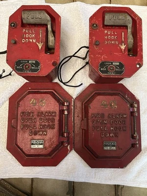 2 винтажные станции пожарной сигнализации с ручным вытягиванием кодированные - Изображение 1 из 4