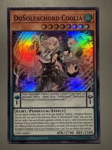 YUGIOH DOSOLFACHORD COOLIA ASIA ENGLISH EDITION CR09-AE067 SUPER RARE - Picture 1 of 3