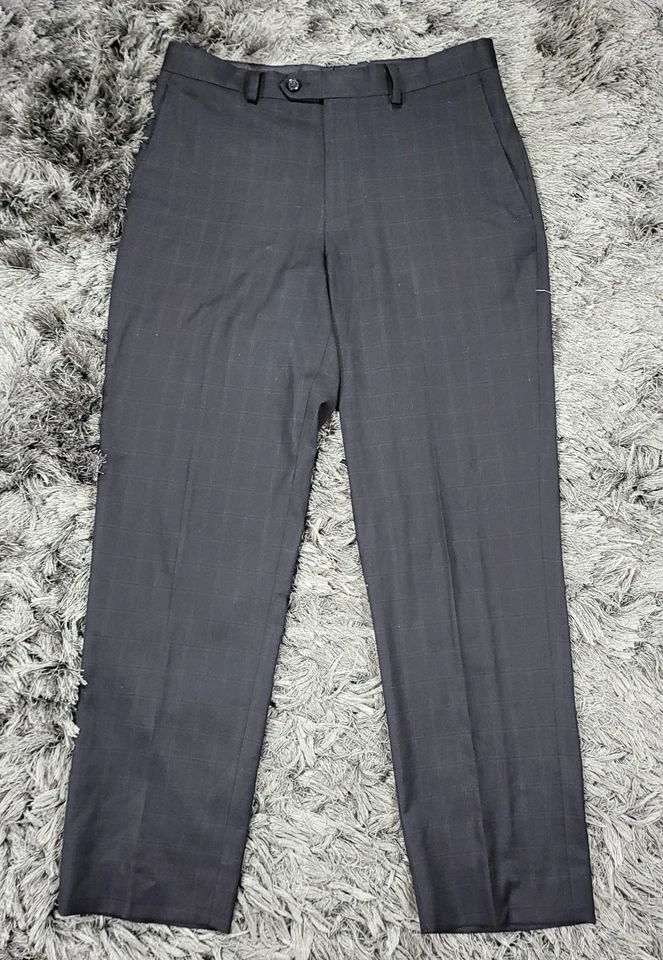 Pantalones de vestir Lauren Ralph Lauren para niños 20R 30W negros a cuadros con logotipo elástico Foto 1 de 4